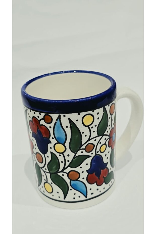 Large handmade Palestinian ceramic mug