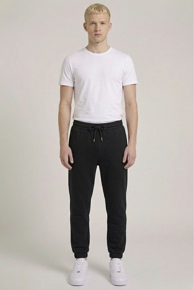3 Thread Men's Sweatpants with Elastic Cuffs Soft Cotton Smoked Gray Brown Black Stone
