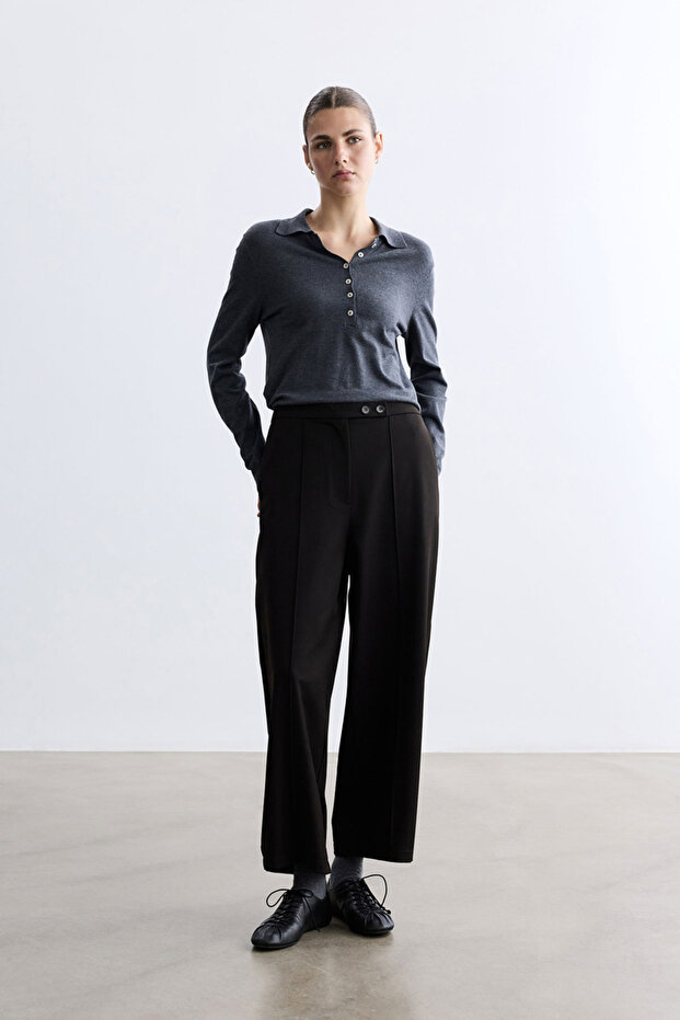 Brown Barrel Fit Pants