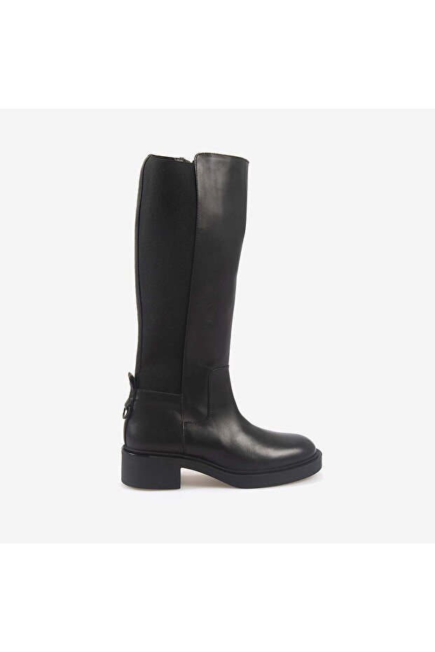 Women's 5cm Rubber Sole Genuine Leather Boots 24692