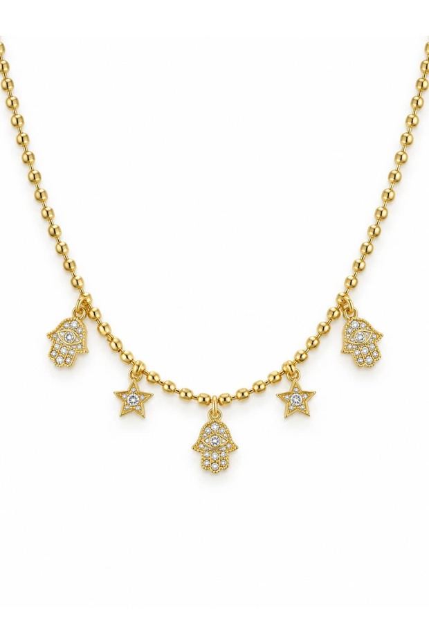 Special Series Hamsa-Star Necklace