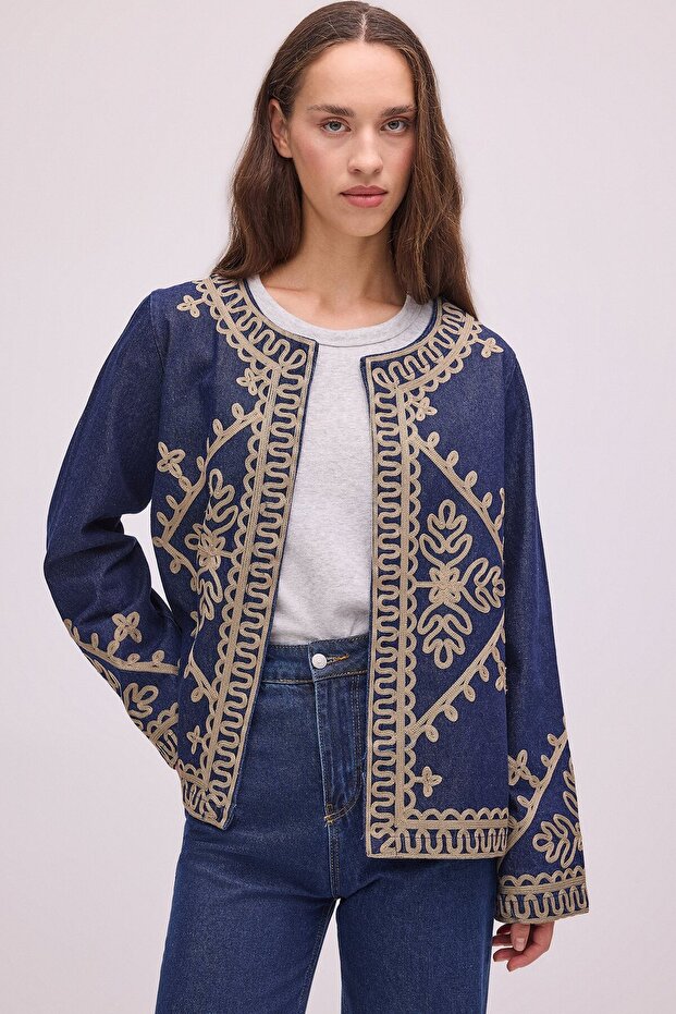 Embroidered Denim Jacket