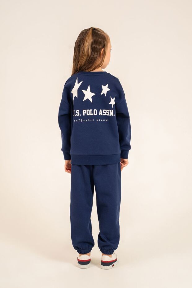 4-14 Years Licensed Us Polo Assn Girls' Set - Navy Blue