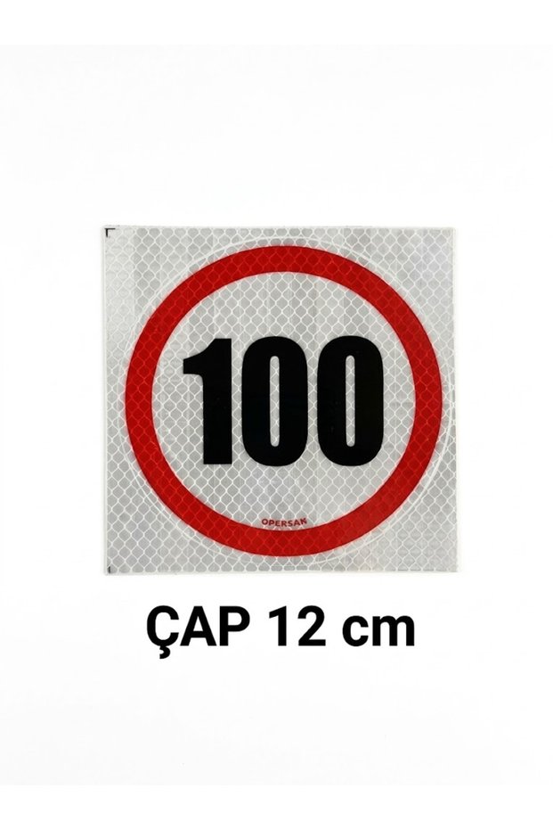 100 Km Speed Limit Sticker 12cm - Reflective Vehicle Decal for Bus and Minibus