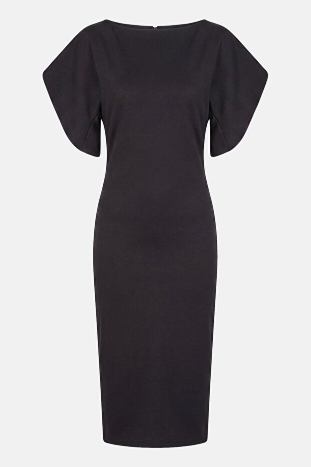 Yarasa Kol Degaje Collar Dress