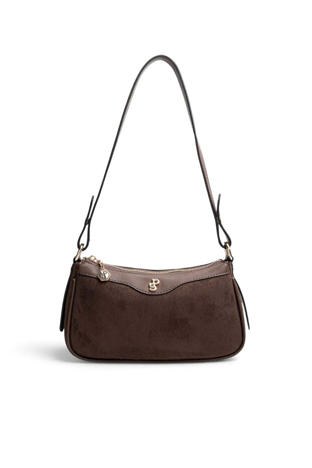 Brown - Brown Suede Women's Crossbody Bag Sp1274