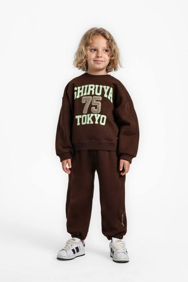 1-5 Years Old Milo James Boy's Suit-Brown