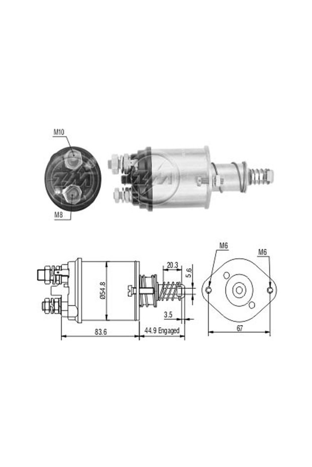 615 Starter Solenoid 12V Volvo 160 - 240 - 340 - 343 - 345