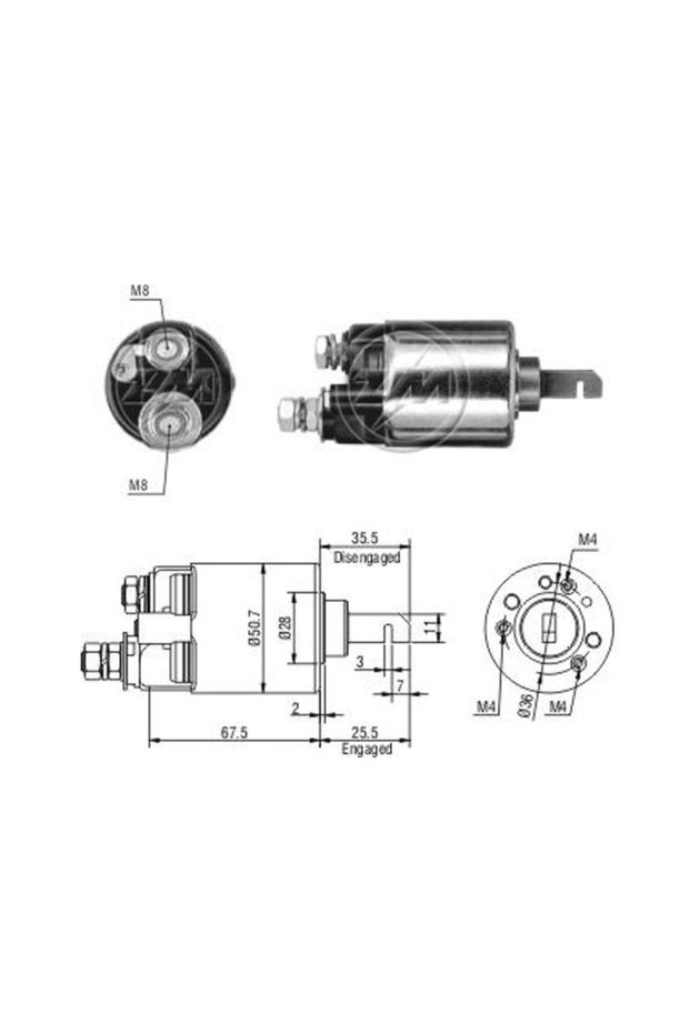 602 Starter Solenoid 12V Long Piston 31210Pc2026