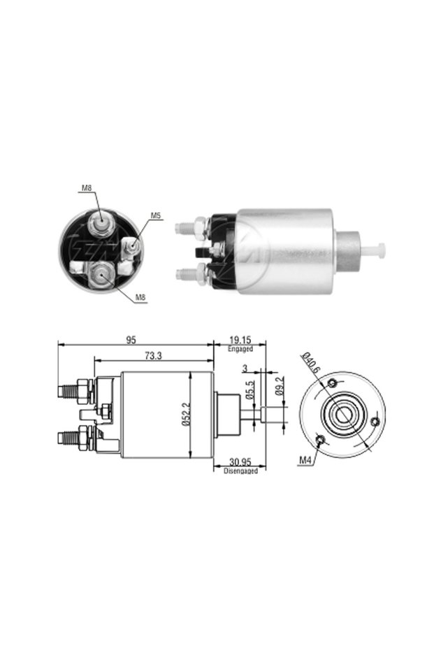 8860 Starter Solenoid 12V Chevrolet - Gmc - Buick - Cadillac - Pontiac 10512424