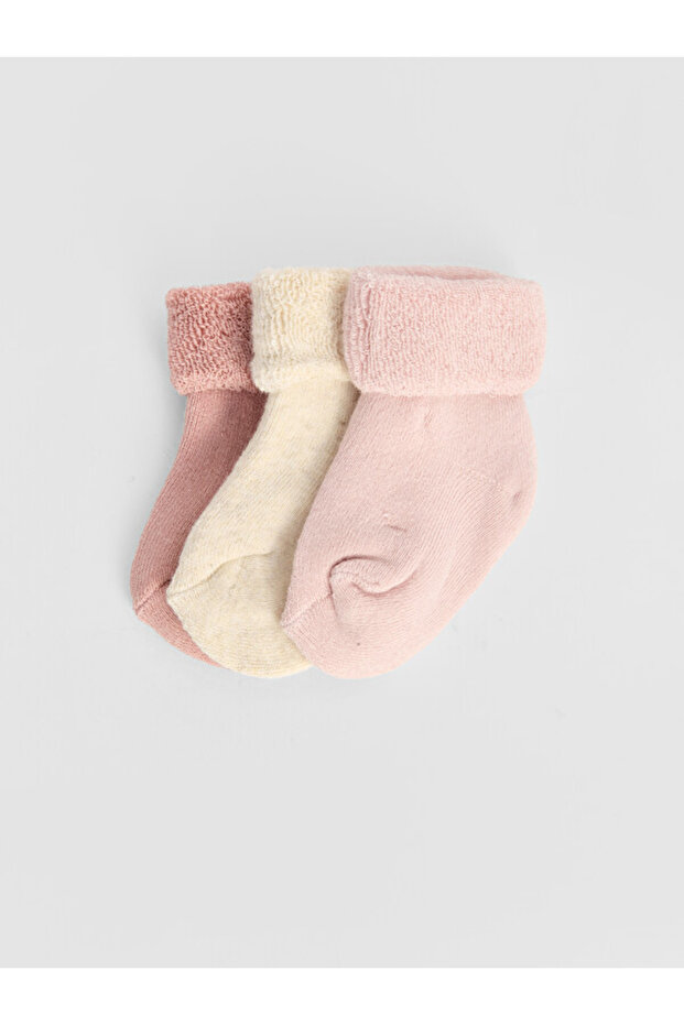 Esvab • Modern & Distinctive Baby Girl Towel Socks 3-Piece Set