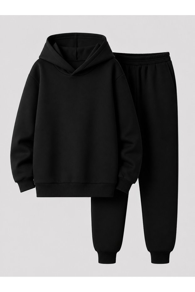 Hooded Kids Sweatshirt and Sweatpants Set – Winter Bottom and Top Set
