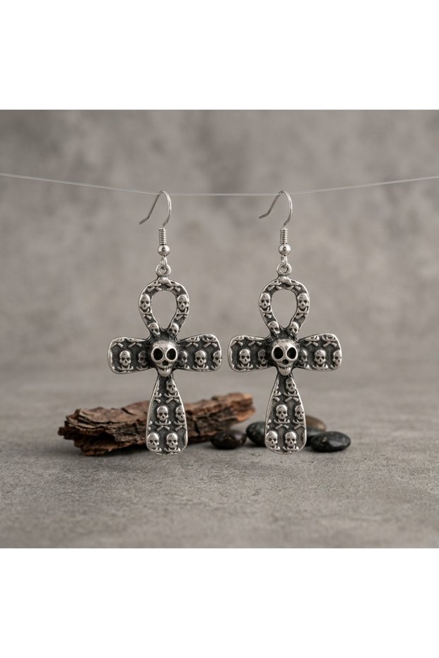Ankh Symbol Key of Life Earring Set