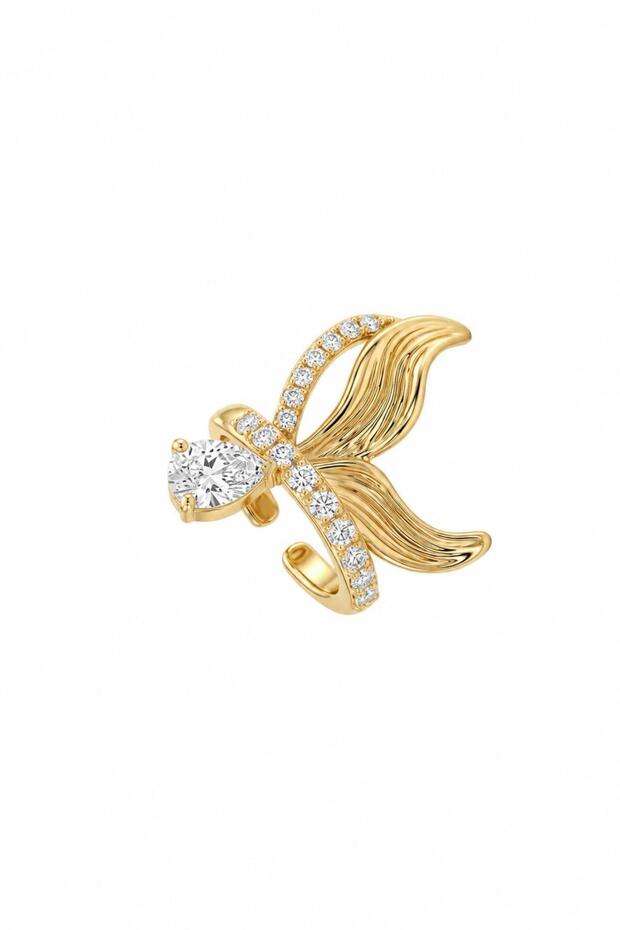 Çelik Mermaid Earcuff