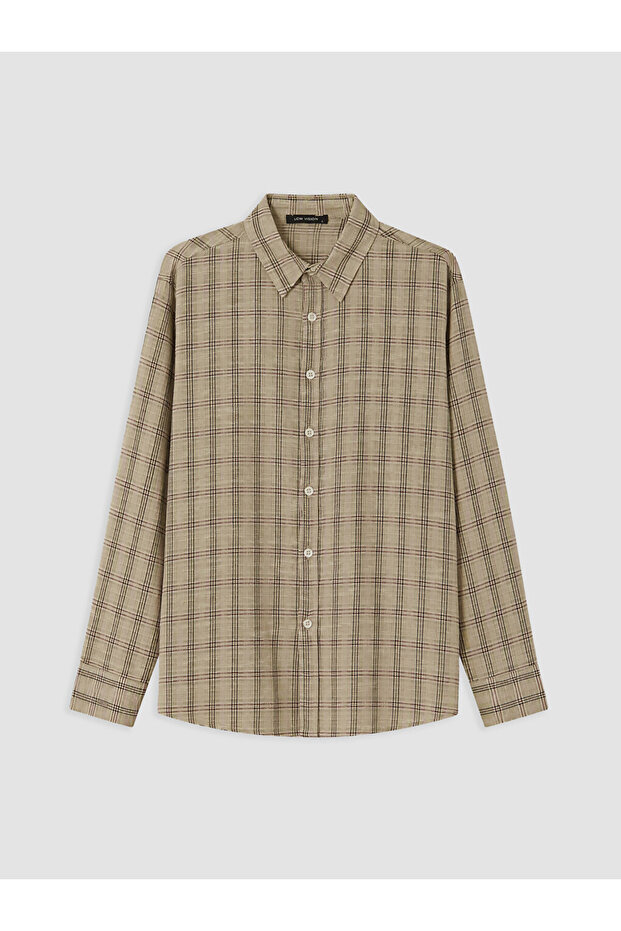 Özmarka New Season Green Regular Fit Plaid Men's Shirt