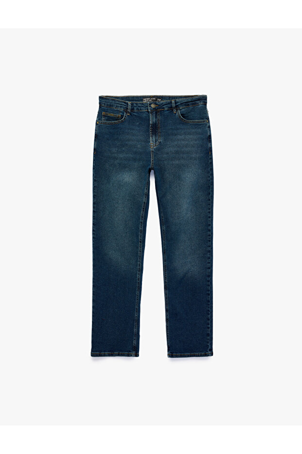 Slim Fit Jeans with Normal Waist Cotton Pockets - Brad Jean