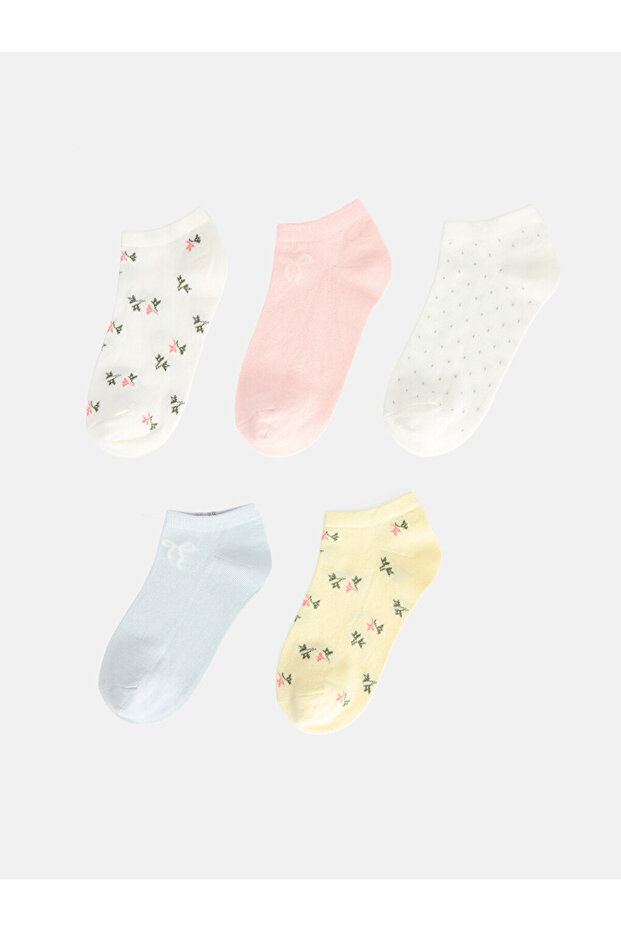 I Embroidered Women's Booties Socks 5-Pack from Freezen Store