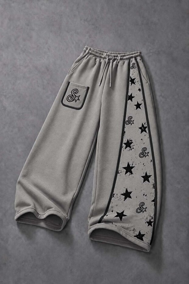 Men's Gray S'Star Denim Piping Baggy Tracksuit