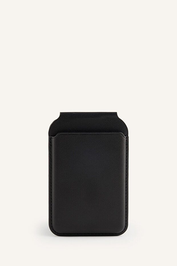 Men's Faux Leather Card Holder with Stitching Detail I9007Axns