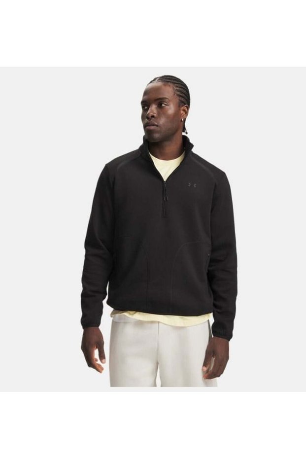 Ua Unstoppable Flc 1/2 Zip Black