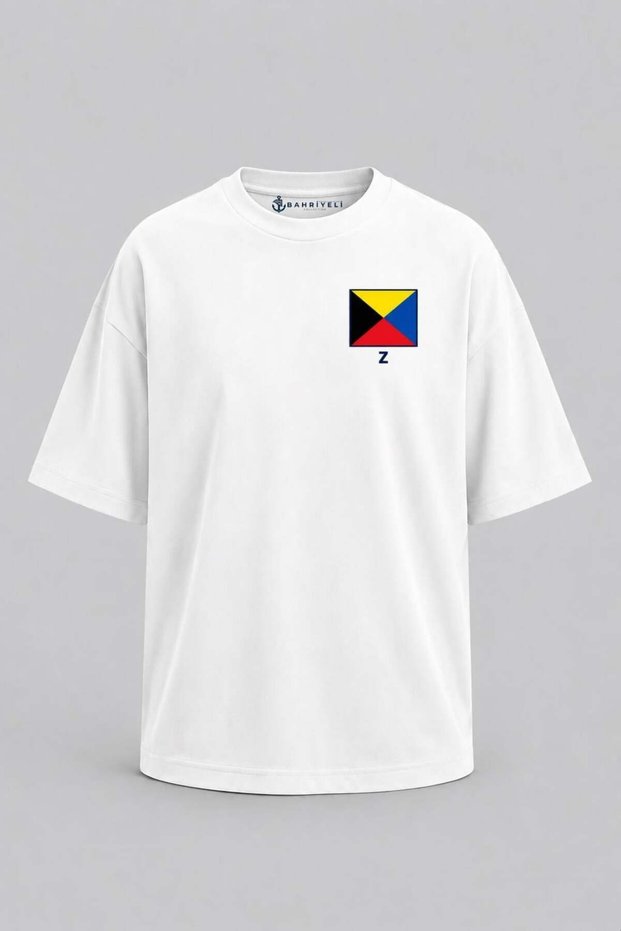 Oversize Letter Z Sancak Pocket Printed Unisex T-Shirt