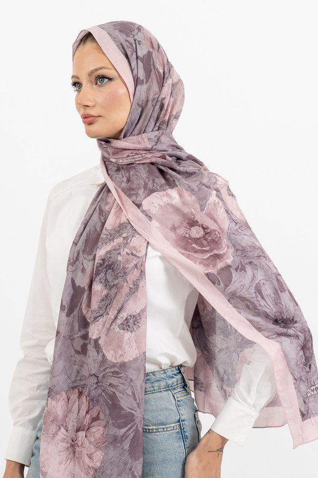 'Rosea' Patterned Bamboo Shawl, High Quality & New Season Shawl