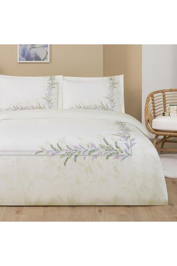 Single Fitted Sheet Ranforce Duvet Cover Set Lavender Mint