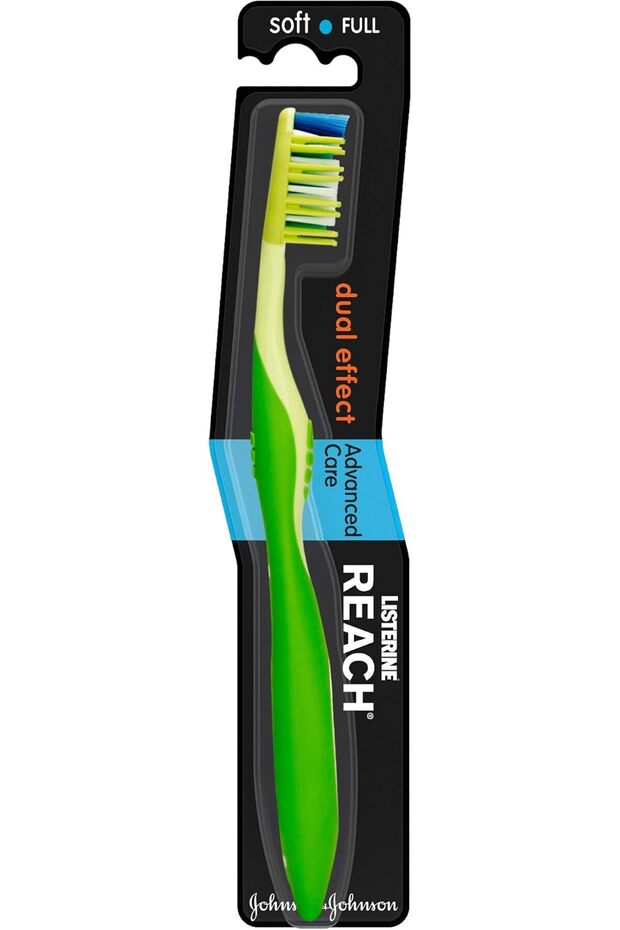 Toothbrush, Dual Effect, Advanced Care, Soft Full, Assorted Colours, 1 piece