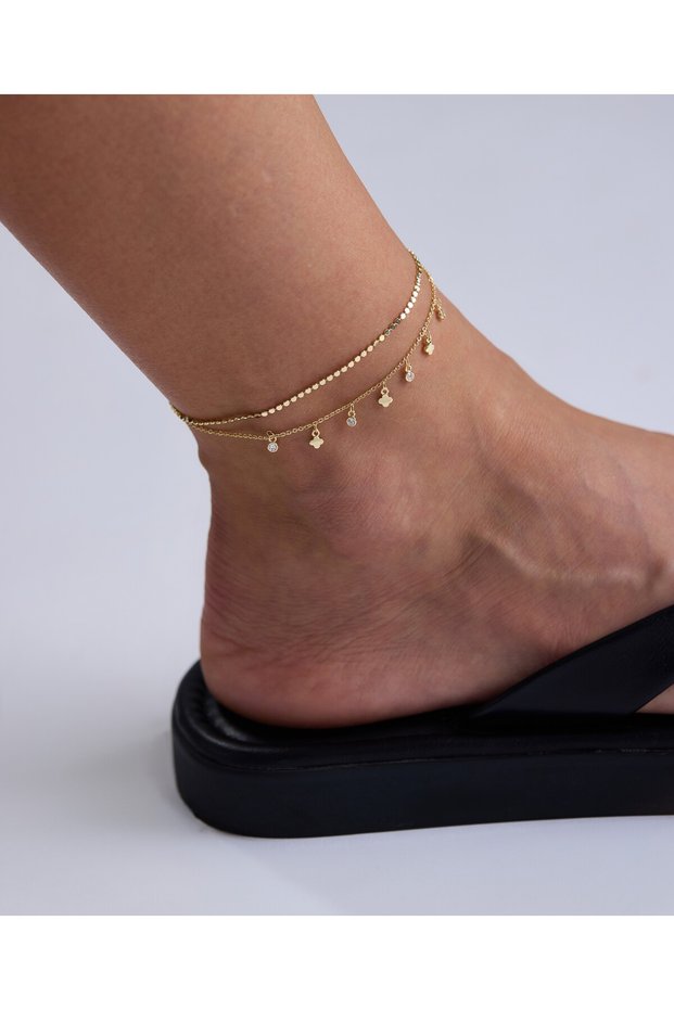Stone Clover Anklet