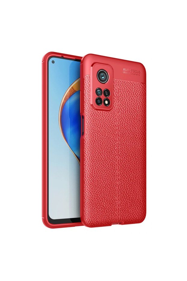 غطاء هاتف Xiaomi Mi 10T Pro بتركيز تلقائي - أحمر