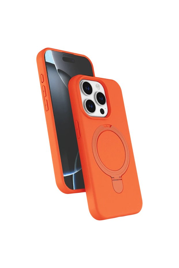 Apple iPhone 15 Pro Max Regal Magsafe Stand Cover - Orange