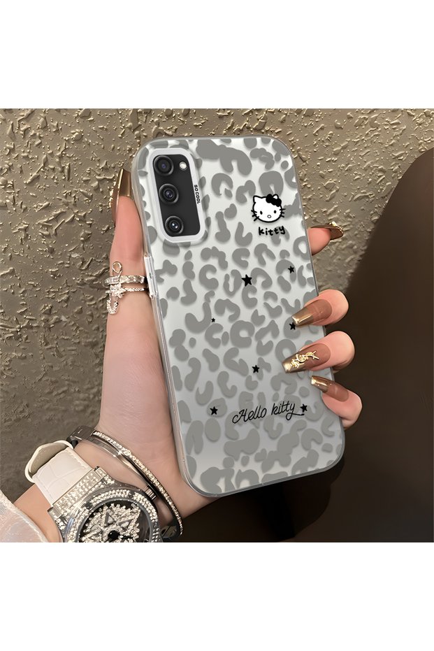 Samsung Galaxy S20 Fe 4G/5G Compatible Grey Leopard Pattern Phone Case, Star English Art Print