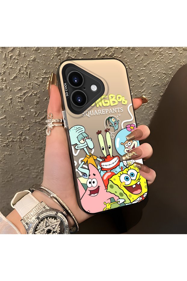 iPhone 17 Compatible Childlike Cartoon Case, Underwater Character Group Creative Flat Print