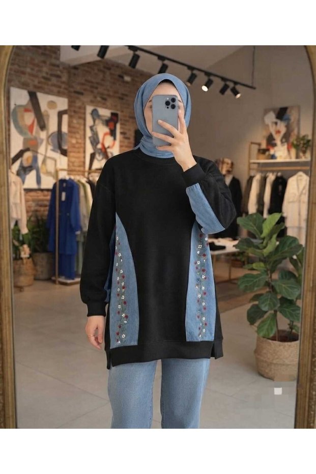 Women's Clothing Modern Tunic with Flower Pattern