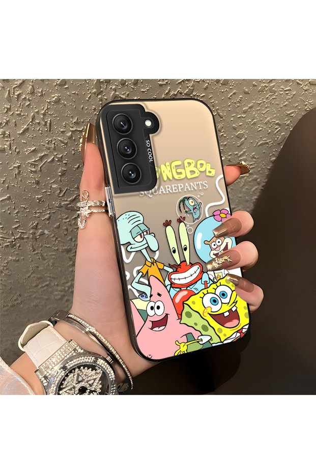 Samsung Galaxy S22 Compatible Childlike Cartoon Case, Undersea Character Group Creative Flat Print