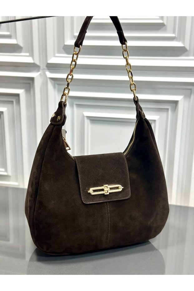 Genuine Suede Leather Women's Shoulder Bag