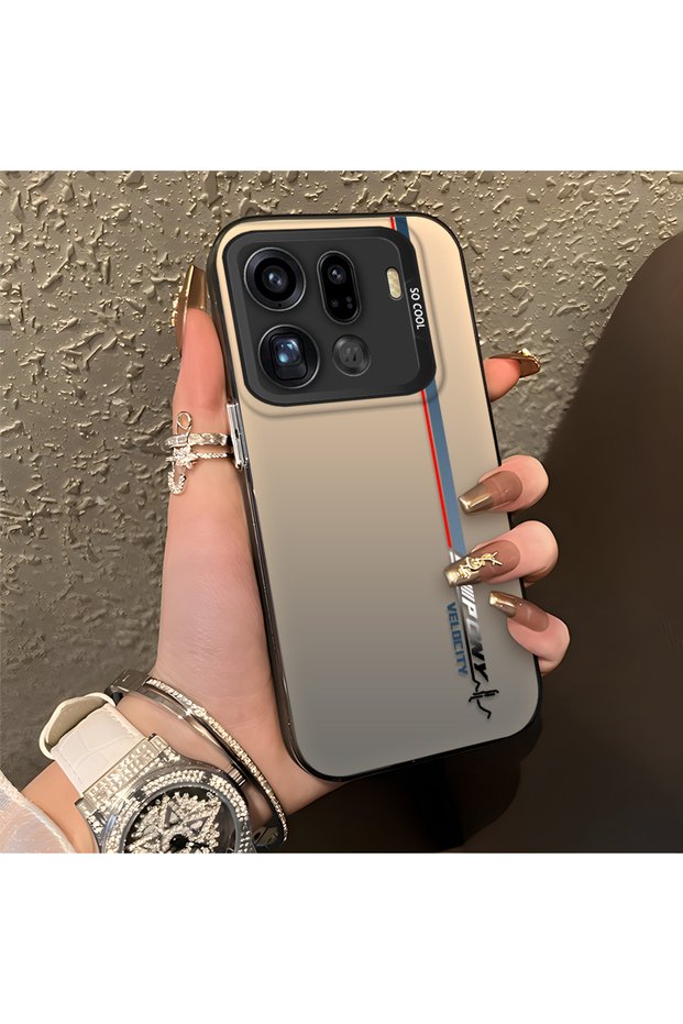 Oppo Find X9 Pro 5g Compatible Speed Race Style Case, Red Blue Vertical Stripe Racing English Motif