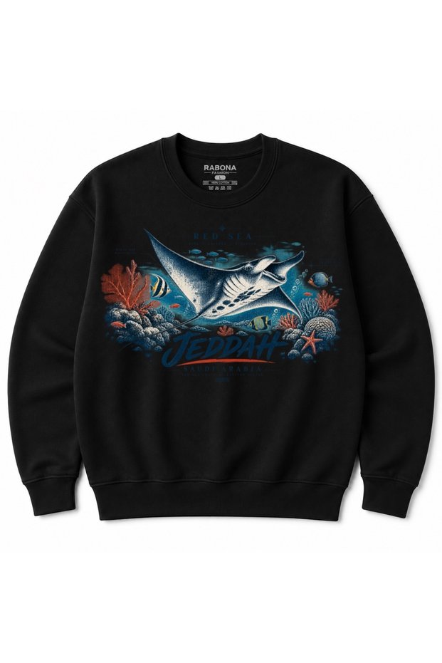Jeddah Red Sea Manta Ray Graphic Sweatshirt