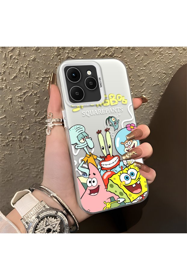 Tecno Spark 40 Compatible Childlike Cartoon Case, Underwater Character Group Creative Flat Print