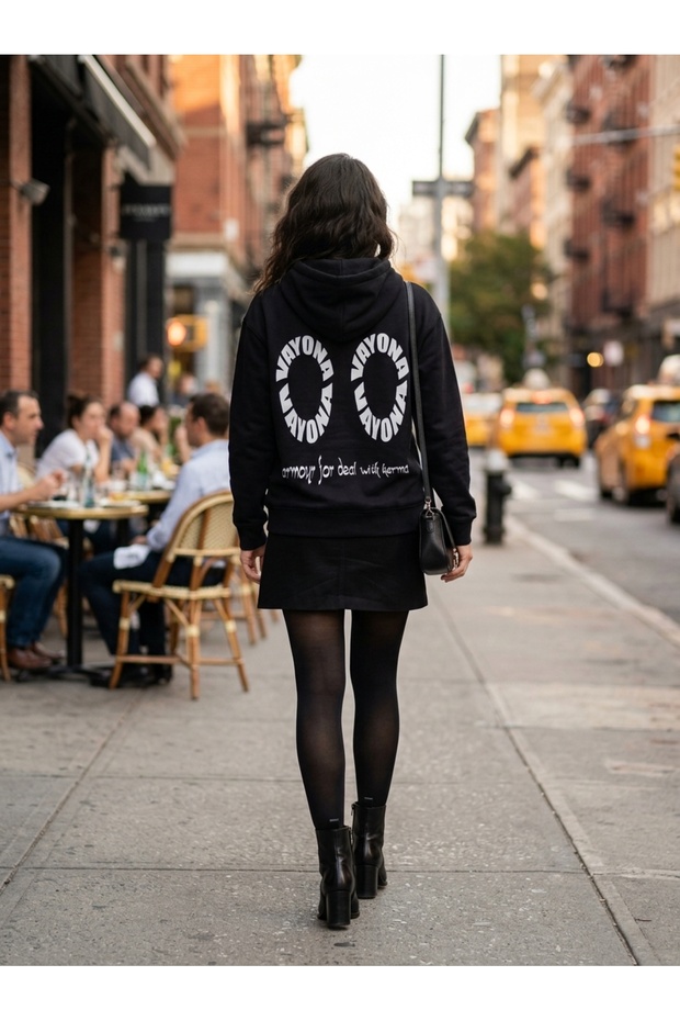 Unisex Graphic Back Printed 3 Thread Hooded Sweatshirt – Oversize Hoodie
