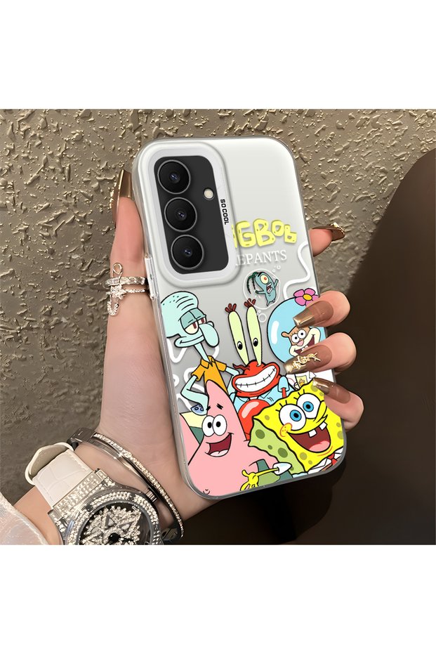 Samsung Galaxy S25 Fe Compatible Childlike Cartoon Case, Underwater Character Group Creative Flat Print