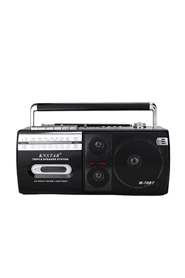 Handheld Radio and Cassette Player Supports USB and Bluetooth Connectivity