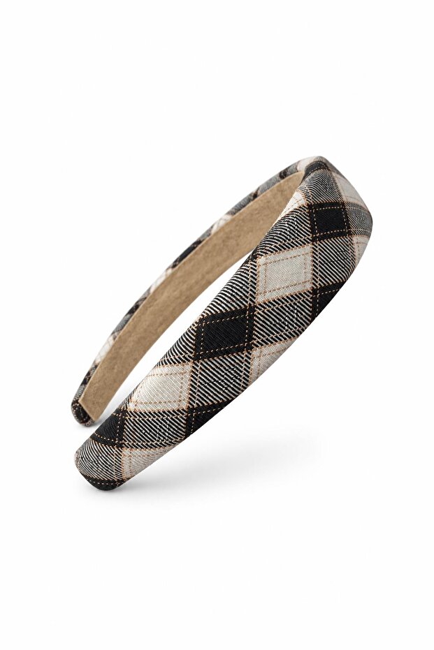 Plaid Patterned Curved Crown