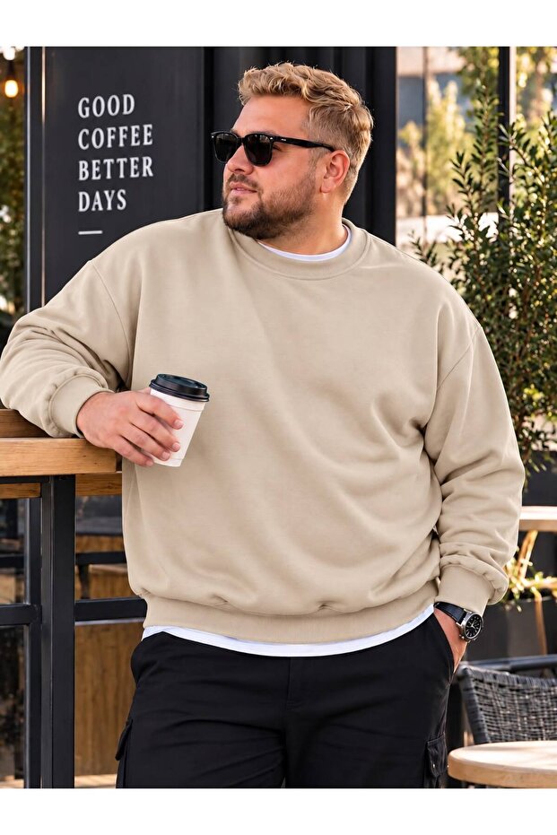 3 Yarn Combed Cotton Plus Size Unisex Sweatshirt Me6