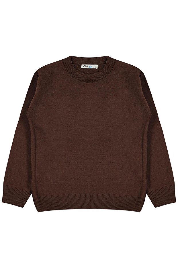 Basic Sweater for Ages 6-9 - Brown