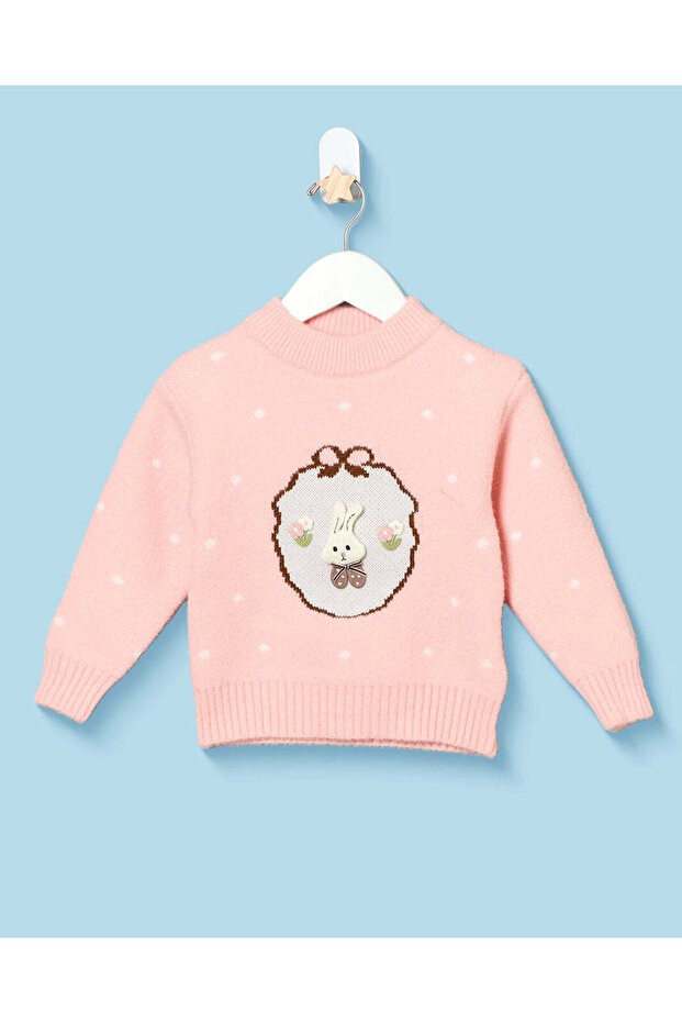 Infant Girls Pink Embellished Pullover