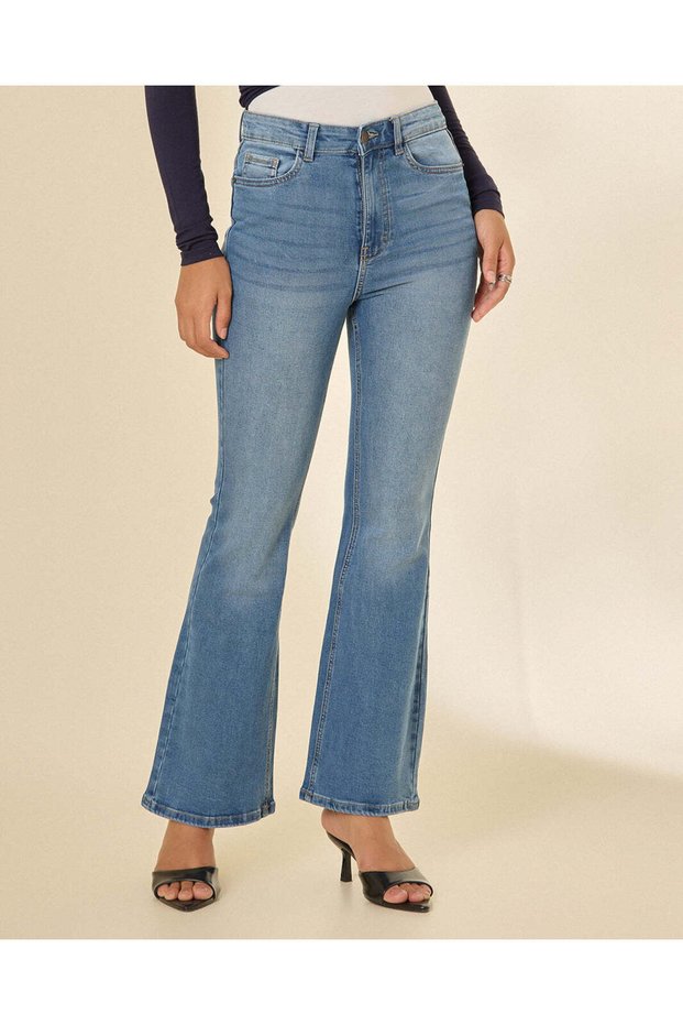 Women Blue Flared Jeans