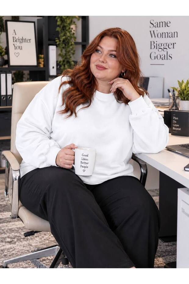3 Yarn Combed Cotton Plus Size Unisex Sweatshirt Me1