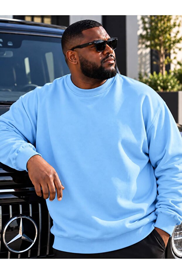 3 Yarn Combed Cotton Plus Size Unisex Sweatshirt Me4