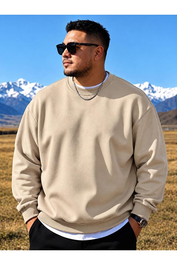 3 Yarn Combed Cotton Plus Size Unisex Sweatshirt Me2